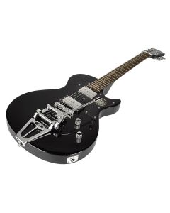 Richwood Master Series elektrische gitaar, "Retro Special Tremola", set neck, Millwood black