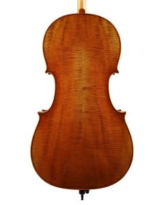 Scott Cao Conservatory cello 4/4, Europees sparren en mooi gevlamd esdoorn, gepatineerde lak, 'Stradivarius' model