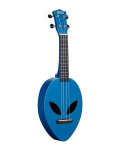 Mahalo Creative Series ukelele "Alien" met tas, metallic blauw