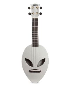 Mahalo Creative Series ukelele "Alien" met tas, metallic zilver