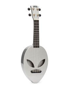 Mahalo Creative Series ukelele "Alien" met tas, metallic zilver