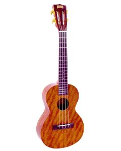 Mahalo Java Series tenor ukelele, gewelfde achterkant, gitaarmechanieken, Aquila snaren, tas, transparant bruin