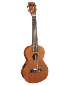 Mahalo Java Series tenor ukelele, gewelfde achterkant, gitaarmechanieken, Aquila snaren, EQ뛩 en, tas, transp. bruin