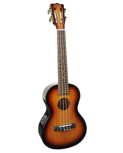 Mahalo Java Series tenor ukelele, gewelfde achterkant, gitaarmechanieken, Aquila snaren, EQ뛩 en, tas, 3 tone sunburs