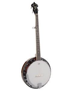 Richwood Heritage Series 5-snarige bluegrass banjo, mahonie rim, 24 brackets