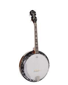 Richwood Heritage Series tenor banjo 4-snarig. aluminium rim  tone ring, peruaans walnoten toets, 24 brackets, 17 frets