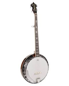 Richwood Heritage Series bluegrass banjo, 5-snarig, aluminium rim en tone ring, ebben toets, 24 brackets