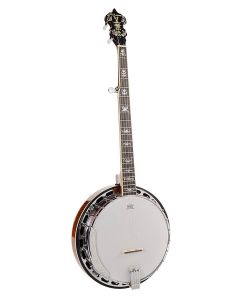 Richwood Heritage Series bluegrass banjo, 5-snarig twee co rdinator stangen, massief esdoorn rim, bronzen tone ring, ebben t