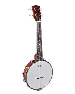 Richwood Heritage Series ukelele banjo. open achterkant, mahonie rim, 12 brackets