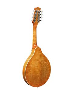 Richwood Heritage Series mandoline A-style, massief sparren top, massief gevlamd esdoorn zij- en achterkant, amber sunburst