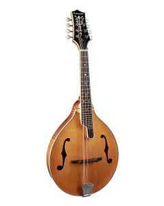 Richwood Heritage Series mandoline A-style, massief sparren top, massief gevlamd esdoorn zij- en achterkant, amber sunburst