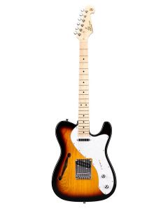 SX ASH Series hollow elektrische gitaar, USA essen body, esdoorn hals, 2 x single coil, sunburst