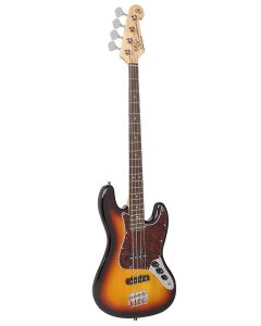 SX Standard Series J-style elektrische basgitaar met twee elementen, met gigbag, sunburst