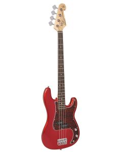 SX Standard Series P-style elektrische basgitaar met split single coil element, inclusief draagtas, candy apple rood