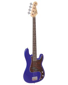 SX Standard Series P-style elektrische basgitaar met split single coil element, inclusief draagtas, electric blauw