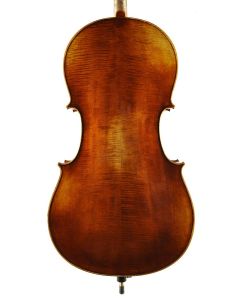 Rudolph Conservatoire cello 4/4, all solid, oil varnish with dark brown antique finish, flamed