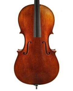 Rudolph Conservatoire cello 4/4, all solid, oil varnish with dark brown antique finish, flamed