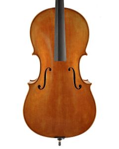 Rudolph Conservatoire cello 4/4, all solid, oil varnish with amber brown finish, flamed