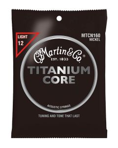 Martin Titanium Core Acoustic snarenset akoestisch, nickel wrap, light, 012-016-026-034-044-055