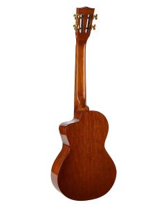 Mahalo Java Series tenor ukelele met 4 band EQ en cutaway, vintage naturel, met tas