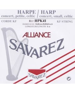 Savarez Alliance kleine of concert harp snaar plain KF, 0,41mm, lengte: 1 meter