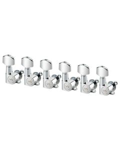 Schaller M6 Mini machine heads 6L with small metal pegs, solid shaft, chrome