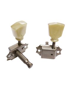 Gotoh Master Relic Collection machine heads for guitar, 3x left en right, ratio 1:15, aged keystone button, aged nickel