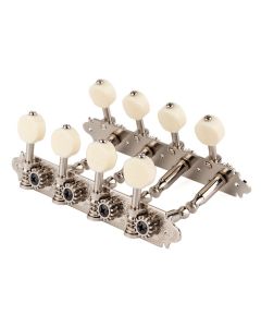 Gotoh machine heads for A-style mandolin, metal shaft, 69 mm,  ivory button, nickel