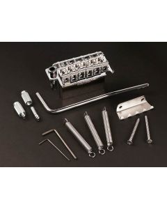 Gotoh tremolo, pitch 10,8 mm, steel block, sheet metal saddles, 2 pivot point, chrome