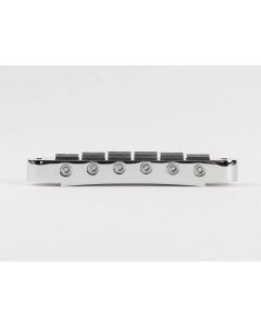 Gotoh bridge for e-guitar, "tune-o-matic" stud spacing 74,0mm, titanium saddles, nickel