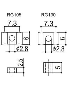 Gotoh Master Relic Collection string retainer, Stallion, nickel spacer and screw, set of 2, aged nickel