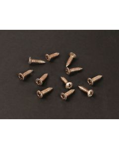 Boston Master Relic Series screw, 3x12mm, 12pcs, oval countersunk, tapping, for pickguard, nickel relic