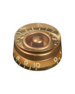 Boston speed knob (hatbox), inch size for USA pots, relic gold