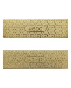 Hosco Japan dual grit mini diamond plates, for honing sharp fret ends and sharpening knives, 150/600 grit