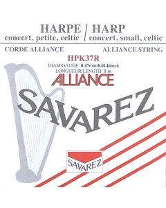 Savarez Alliance kleine of concert harp snaar, plain KF, 0,37mm, lengte: 1 meter, rood1