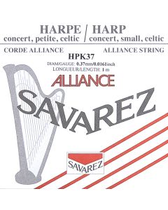 Savarez Alliance kleine of concert harp snaar, plain KF, 0,37mm, lengte: 1 meter, rood2