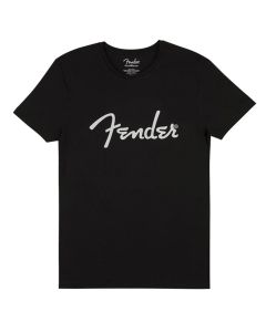 Fender Clothing T-Shirts spaghetti logo men's tee, black, M