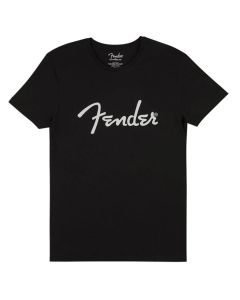 Fender Clothing T-Shirts spaghetti logo men's tee, black, XXL