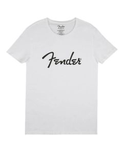 Fender Clothing T-Shirts spaghetti logo men's tee, white, M