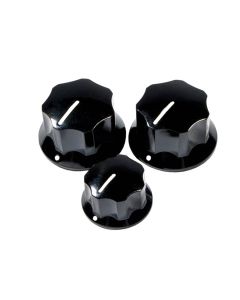 Fender Genuine Replacement Part knob kit '60s Jazz Bass, 3pcs, black