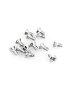 Fender Genuine Replacement Part slide switch mounting screws - Jaguar/Jazzmaster, (4-40 X 1/4" Philips), nickel, 12pcs