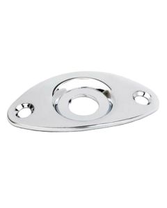 Fender Genuine Replacement Part recessed football shaped jack plate, chrome