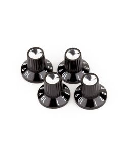 Fender Genuine Replacement Part amplifier knobs, push-on, black, set of 4