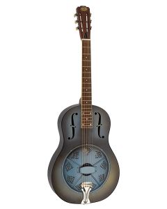 Royall Single Cone 12 fret resonator PONY BOY, steel body antique finish, with softcase