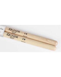 Agner 2-B drumsticks, pair, hickory, 16,1 x 413 mm., green/light weight