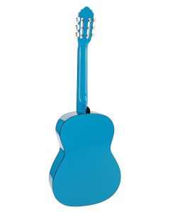 Salvador Kids Series klassieke gitaar 4/4 maat, linden b&s, nikkel frets, truss rod, glossy blauw