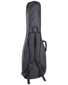 Boston gigbag voor elektrische gitaar, 6 mm. voering, nylon, 2 riemen, groot voorvak, zwart