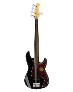 Sire Basses P7 2nd Gen Series Marcus Miller basgitaar, fretloos, 5-snarig, elzen, zwart