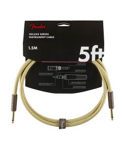 Fender Deluxe Series instrument cable, 5ft, tweed