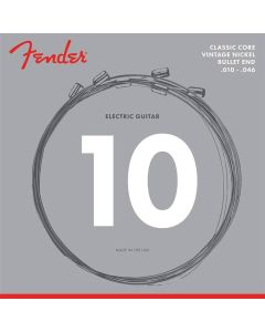 Fender Classic Core string set electric, vintage nickel, regular, bullet ends, 010-013-017-026-036-046